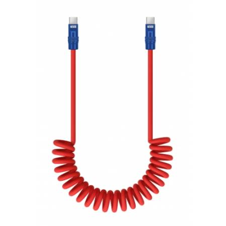Newell NL4993 - przewód spiralny, silikonowy kabel USB-C, 100W